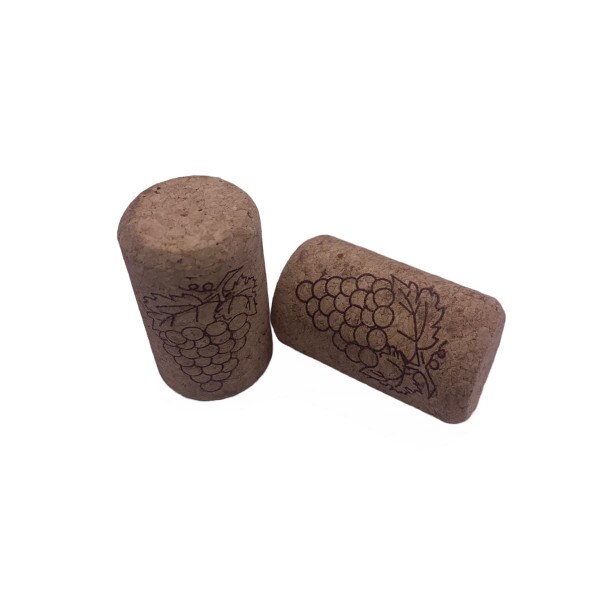 Agglomerate wine cork with design